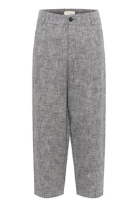 Part Two Ninnes Melange Navy Trousers