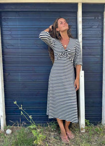 Vilagallo Carolina navy/white stripe dress
