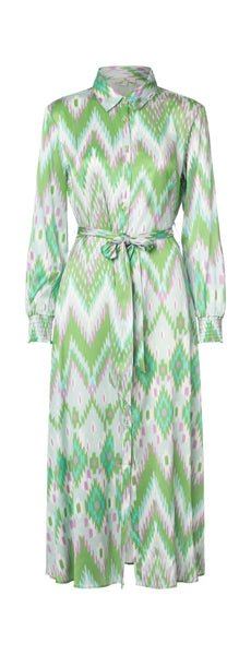 Charlotte Sparre Shirt Dress Zille Green Katharine Bird