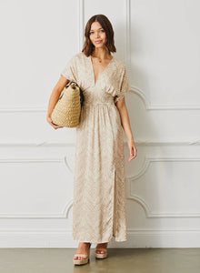 Suzy D Ginger print satin dress