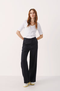 Part Two Ninnes linen  navy trousers 30307724